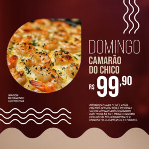 DOMINGO Chico do Caranguejo Sul com Camarão do Chico para 2 pessoas, de R$179,90 por apenas R$99,90.